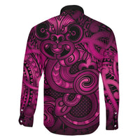 Aotearoa Maori Hei Tiki Family Matching Off Shoulder Short Dress and Hawaiian Shirt Mawhero Kowhaiwhai Puhoro Motif LT9 - Polynesian Pride