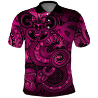 Aotearoa Maori Hei Tiki Polo Shirt Mawhero Kowhaiwhai Puhoro Motif