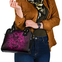 Aotearoa Maori Hei Tiki Shoulder Handbag Mawhero Kowhaiwhai Puhoro Motif