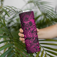 Aotearoa Maori Hei Tiki Skinny Tumbler Mawhero Kowhaiwhai Puhoro Motif LT9 - Polynesian Pride