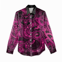 Aotearoa Maori Hei Tiki Women Casual Shirt Mawhero Kowhaiwhai Puhoro Motif LT9 - Polynesian Pride