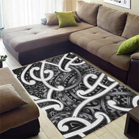 Aotearoa Maori Kowhaiwhai Area Rug Kiwikiwi Puhoro and Patiki