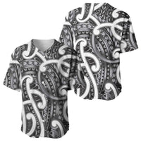 Aotearoa Maori Kowhaiwhai Baseball Jersey Kiwikiwi Puhoro and Patiki