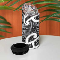 Aotearoa Maori Kowhaiwhai 4 in 1 Can Cooler Tumbler Kiwikiwi Puhoro and Patiki