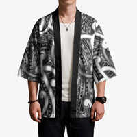Aotearoa Maori Kowhaiwhai Kimono Kiwikiwi Puhoro and Patiki