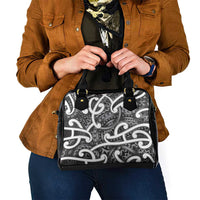 Aotearoa Maori Kowhaiwhai Shoulder Handbag Kiwikiwi Puhoro and Patiki