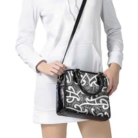 Aotearoa Maori Kowhaiwhai Shoulder Handbag Kiwikiwi Puhoro and Patiki