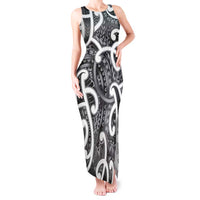 Aotearoa Maori Kowhaiwhai Tank Maxi Dress Kiwikiwi Puhoro and Patiki
