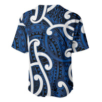 Aotearoa Maori Kowhaiwhai Baseball Jersey Kikorangi Puhoro and Patiki