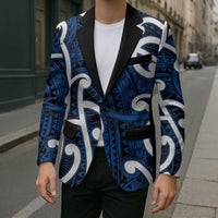 Aotearoa Maori Kowhaiwhai Blazer Kikorangi Puhoro and Patiki