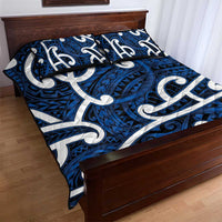 Aotearoa Maori Kowhaiwhai Quilt Bed Set Kikorangi Puhoro and Patiki