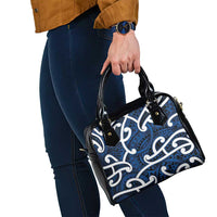 Aotearoa Maori Kowhaiwhai Shoulder Handbag Kikorangi Puhoro and Patiki