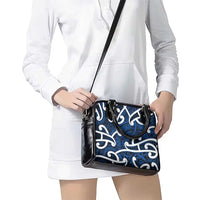 Aotearoa Maori Kowhaiwhai Shoulder Handbag Kikorangi Puhoro and Patiki