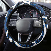 Aotearoa Maori Kowhaiwhai Steering Wheel Cover Kikorangi Puhoro and Patiki