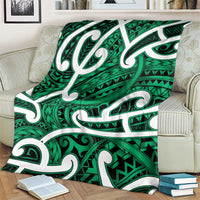 Aotearoa Maori Kowhaiwhai Blanket Kakariki Puhoro and Patiki