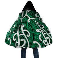 Aotearoa Maori Kowhaiwhai Cloak Kakariki Puhoro and Patiki
