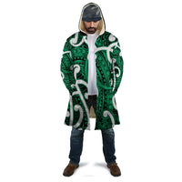 Aotearoa Maori Kowhaiwhai Cloak Kakariki Puhoro and Patiki