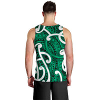 Aotearoa Maori Kowhaiwhai Men Tank Top Kakariki Puhoro and Patiki