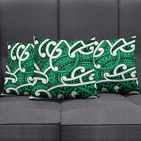 Aotearoa Maori Kowhaiwhai Pillow Cover Kakariki Puhoro and Patiki