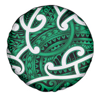 Aotearoa Maori Kowhaiwhai Spare Tire Cover Kakariki Puhoro and Patiki