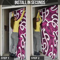 Aotearoa Maori Kowhaiwhai Door Cover Mawhero Puhoro and Patiki LT9 - Polynesian Pride