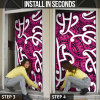 Aotearoa Maori Kowhaiwhai Door Cover Mawhero Puhoro and Patiki LT9 - Polynesian Pride