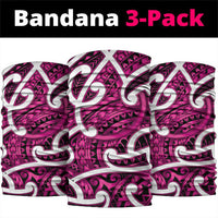 Aotearoa Maori Kowhaiwhai Neck Gaiter Mawhero Puhoro and Patiki