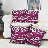 Aotearoa Maori Kowhaiwhai Pillow Cover Mawhero Puhoro and Patiki