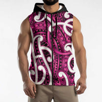 Aotearoa Maori Kowhaiwhai Sleeveless Zip Hoodie Mawhero Puhoro and Patiki
