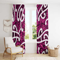 Aotearoa Maori Kowhaiwhai Window Curtain Mawhero Puhoro and Patiki
