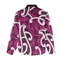Aotearoa Maori Kowhaiwhai Women Casual Shirt Mawhero Puhoro and Patiki LT9 - Polynesian Pride
