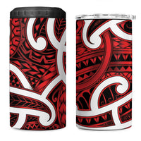 Aotearoa Maori Kowhaiwhai 4 in 1 Can Cooler Tumbler Whero Puhoro and Patiki