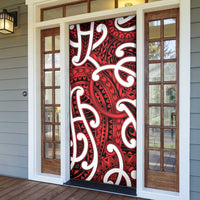 Aotearoa Maori Kowhaiwhai Door Cover Whero Puhoro and Patiki