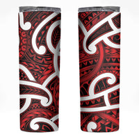 Aotearoa Maori Kowhaiwhai Skinny Tumbler Whero Puhoro and Patiki LT9 Red - Polynesian Pride