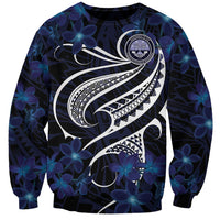 Micronesia Constitution Day Sweatshirt Since 1979 with Polynesian Hibiscus Pattern