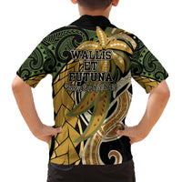 Wallis and Futuna Victory Day Family Matching Puletasi and Hawaiian Shirt Since 1945 with Polynesian Platinum Floral Tribal LT9 - Polynesian Pride