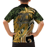 Wallis and Futuna Victory Day Hawaiian Shirt Since 1945 with Polynesian Platinum Floral Tribal