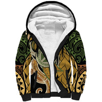 Wallis and Futuna Victory Day Sherpa Hoodie Since 1945 with Polynesian Platinum Floral Tribal LT9 Unisex Red - Polynesian Pride