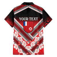 Personalised Wallis et Futuna Family Matching Off Shoulder Maxi Dress and Hawaiian Shirt Hibiscus and Polynesian Tribal Tattoos LT9 - Polynesian Pride