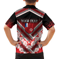 Personalised Wallis et Futuna Family Matching Summer Maxi Dress and Hawaiian Shirt Hibiscus and Polynesian Tribal Tattoos LT9 - Polynesian Pride