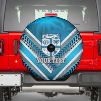 Custom Fiji Rugby Spare Tire Cover Fijian Warrior With Polynesian Tribal Tattoos