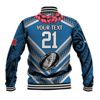 Custom Manuma Samoa Rugby Baseball Jacket Ula fala Samoan Siva Tau Tribal
