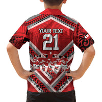 Custom Tonga Rugby Family Matching Long Sleeve Bodycon Dress and Hawaiian Shirt Tonga Sipi Tau Ngatu Tribal Pattern LT9 - Polynesian Pride