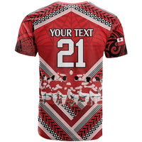 Custom Tonga Rugby T Shirt Tonga Sipi Tau Ngatu Tribal Pattern