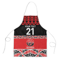 New Zealand Rugby Pacific Custom Apron Whatumoana Maori Kowhaiwhai Pattern - Polynesian Pride