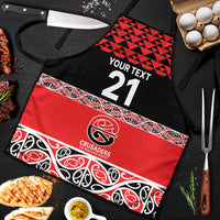 New Zealand Rugby Pacific Custom Apron Whatumoana Maori Kowhaiwhai Pattern - Polynesian Pride