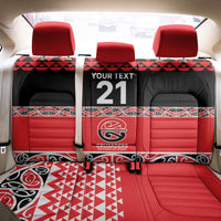 New Zealand Rugby Pacific Custom Back Car Seat Cover Whatumoana Maori Kowhaiwhai Pattern