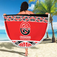 New Zealand Rugby Pacific Custom Beach Blanket Whatumoana Maori Kowhaiwhai Pattern