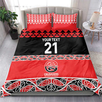 New Zealand Rugby Pacific Custom Bedding Set Whatumoana Maori Kowhaiwhai Pattern