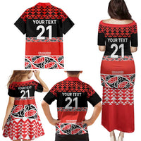 New Zealand Rugby Pacific Custom Family Matching Puletasi and Hawaiian Shirt Whatumoana Maori Kowhaiwhai Pattern LT9 - Polynesian Pride